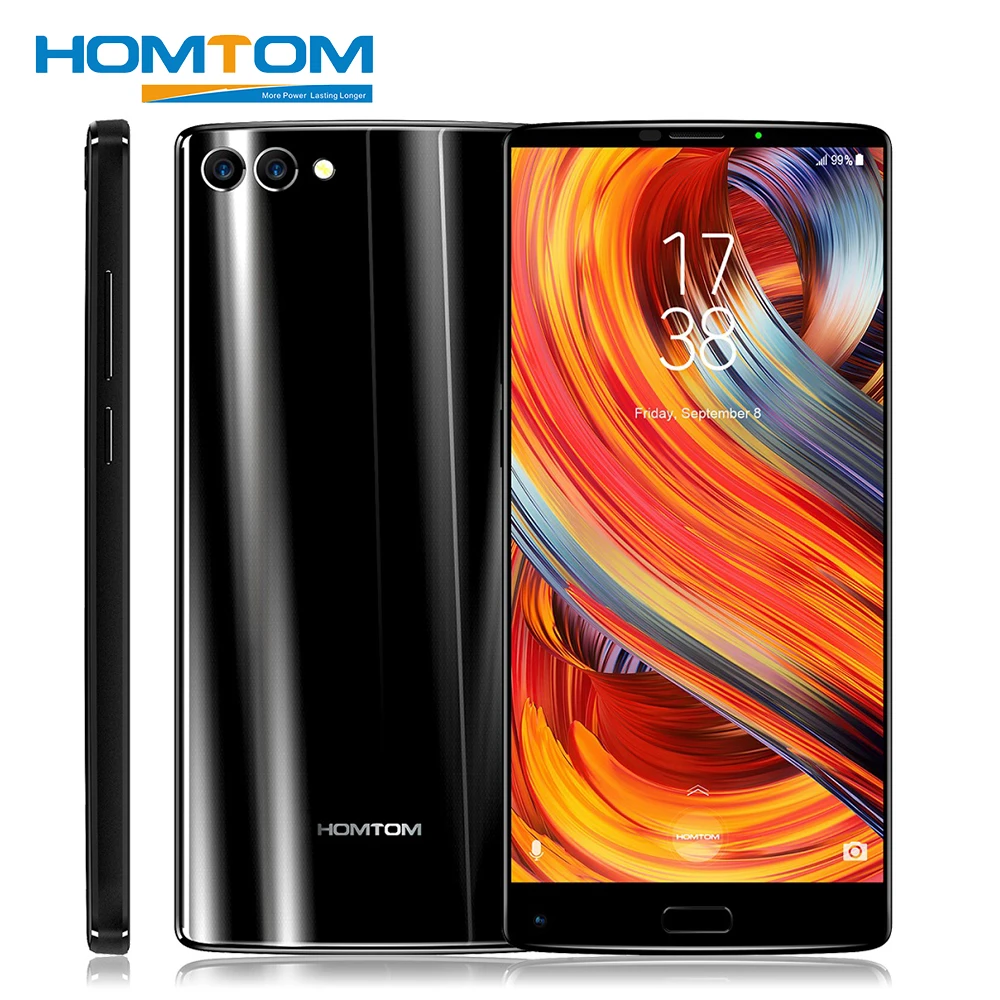 HOMTOM S9 плюс 5 99 &quotTri bezelless 18:9 HD смартфон mtk6750t восемь ядер 4 ГБ 64 16MP + 13MP камеры спереди