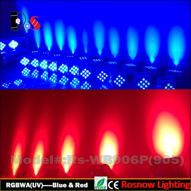 

Sample RGBWA+UV 6 in 1 Wireless DMX 9x18W LED wedding uplight / dj events lighting rechargeable battery powered