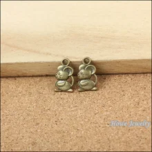 45 шт качество античная бронза Китайский Зодиак подвеска мышь сплав DIY модный браслет ожерелье ювелирные аксессуары 10036