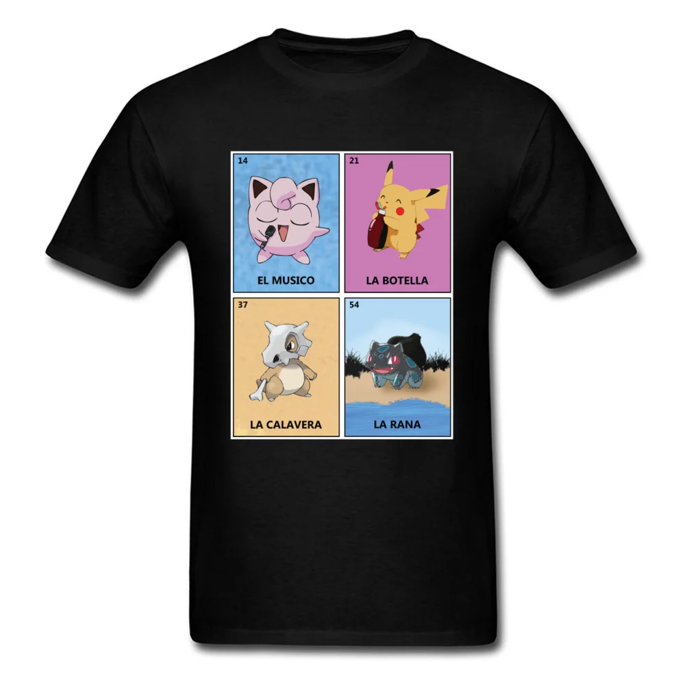

Jigglypuff T-shirt 2019 Men Pokemon Tshirt Kawaii Male Anime T Shirts Pocket Monster Game Tops Cotton Black Tees Pikachu Print