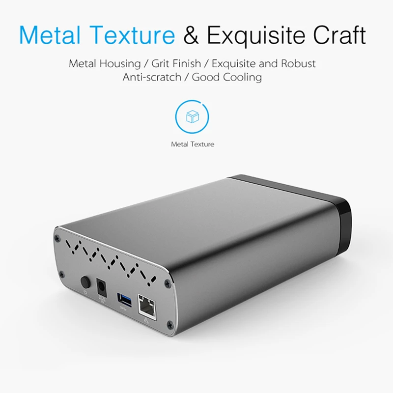 Disco de la red móvil Q3C USB3.0 familia de almacenamiento en la nube de la red del NAS inteligente 3,5 "caja de disco duro móvil remotamente (no HDD)|Almacenamiento en red| -