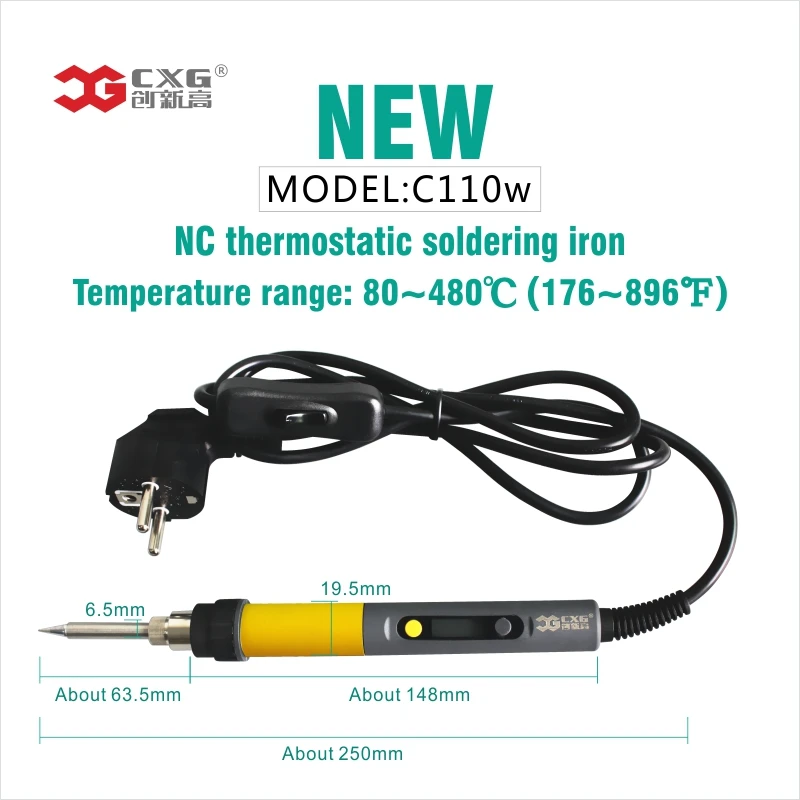 Electric Soldering iron 110W CXG LCD Adjustable Temperature EU plug Welding Solder Station Heat Pencil Soldering iron (9)
