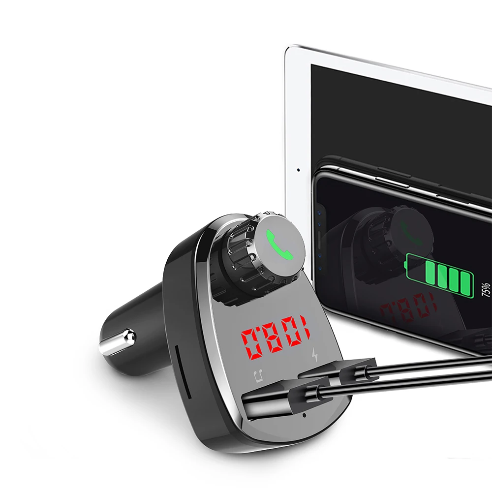 VR робот Bluetooth громкой связи автомобильный комплект fm-передатчик модулятор двойной USB зарядное устройство автомобильный аудио MP3-плеер с TF картой/U диск play