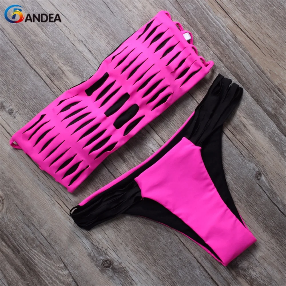Bandea Strappy Bikini Dames Badpakken Hollow Out Badmode Vrouwen Badpak