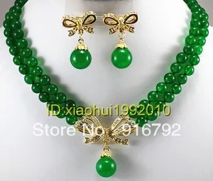 

free shipping ******Beautiful Jewelry really Pearl / purple stone Necklace Earrings Set 18''