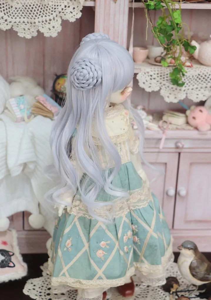 Bjd кукла парик для 1/3 1/4 1/6 1/8 bjd кукла парик для bjd кукла lcute косу волосы парик для sd bjd парик для кукол