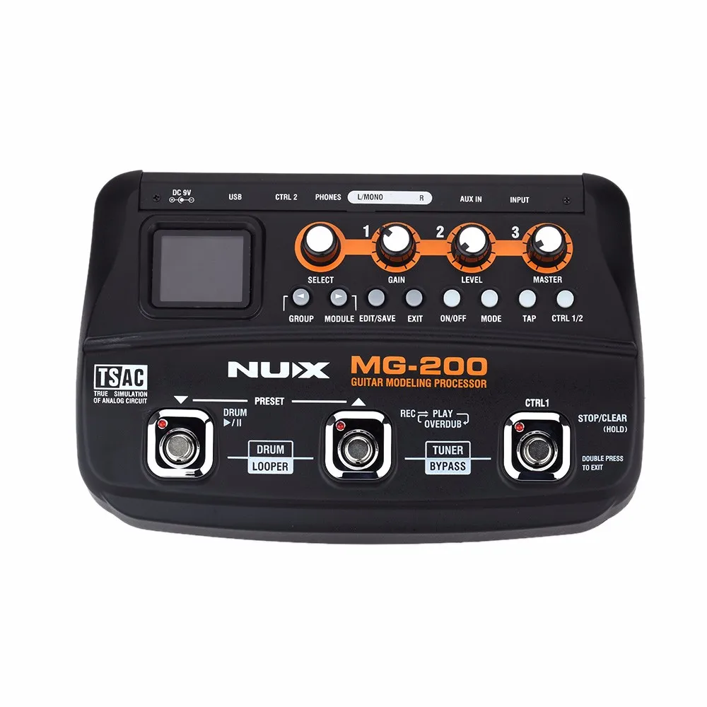 

Nux MG-200 Guitar Modeling Processor Multi-effects with 55 Effect Models Top Quality Guitar Parts&Accessories