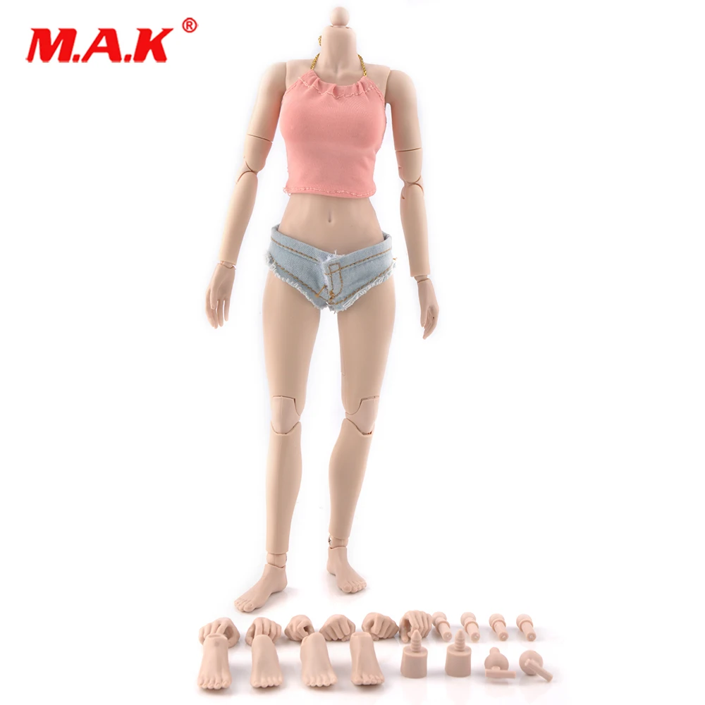 POPTOYS 1//6 Steel Skeleton Female Figure SEAMLESS Arms Legs PALE Small Bust