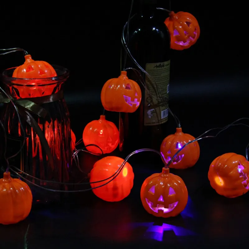 

1 set 10LED Light Halloween Pumpkin Skull Bat LED String Light Halloween Indoor Outdoor Lights Crazy Halloween Party Decoration