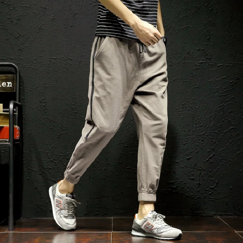 Men Summer Casual Pants Fashion 2018 New Drawstring
