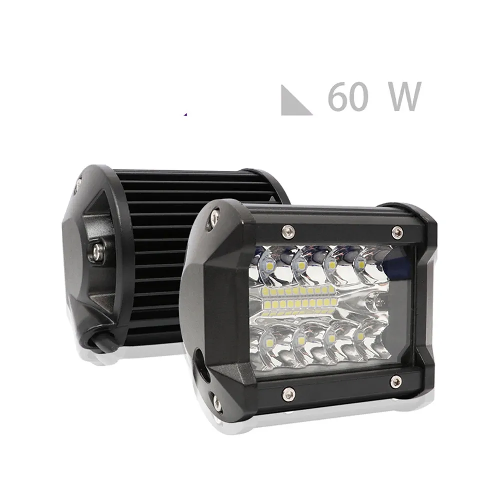 4 inch LED Work Light 60W Bar Bulb 12V 24V Spot Flood Lights Trucks Led