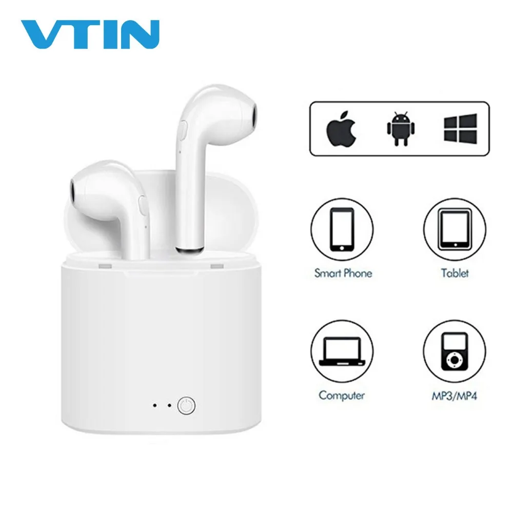 2019 New i7s TWS Mini Bluetooth Earphones Stereo Headset Wireless Earbuds Air Pods With Microphone For iPhone XS/X/8/7 Xiaomi