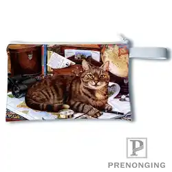 На заказ shouhui_cats-Printing Кошелек для монет кошелек на молнии нулевой кошелек телефон Сумки для ключей мода небольшой женский кошелёк #19-01-22-3-115