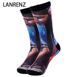 2019 All-Star серия печать 1 мужские и женские модные забавные носки 3d печатные носки 200 Вязание масляная живопись Компрессионные носки