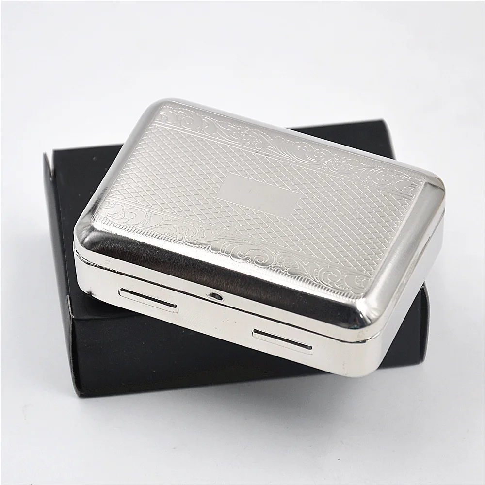 

Free shipping 1pcs Metal Tobacco Box Tin Containers (small) for Rolling Paper and Tobacco Rolling Cigarettes Storage b002