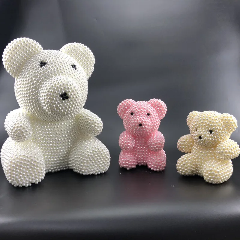 Креативные подарки поделки жемчуг медведь набор 200 мм пена медведь для творческого подарка на день рождения разные цвета 8 мм груши интересные 1 шт