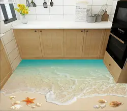 Пол обои 3D серфинга пляж гостиная ванная комната кухонное напольное покрытие изображение