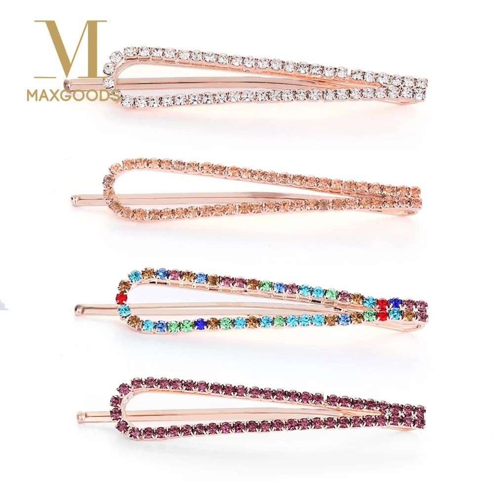 

1Pcs Crystal Headwear Barrettes Fashion Women Ladies Girls U-Shaped Rhinestone Hairpin Hair Clip Headdress Chic Hair Accessories