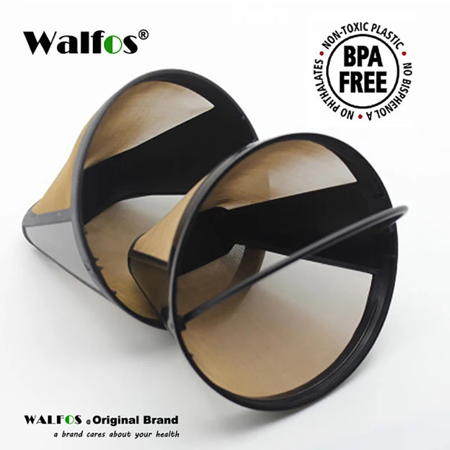 Best Price WALFOS Cone Shape Permanent Coffee Filter 10-12 Cup Washable Reusable Coffee Filter Mesh With Handle Cafe Coffee Maker Machine Best Price WALFOS Cone Shape Permanent Coffee Filter 10-12 Cup Washable Reusable Coffee Filter Mesh With Handle Cafe Coffee Maker Machine