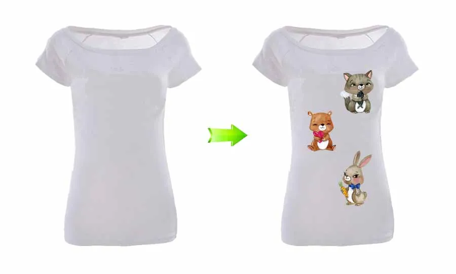 Cute Rabbite Patch A-Level Washable T-Shirt Diy Decoration Parches Ropa Easy Print By Household Irons 2018 New 2
