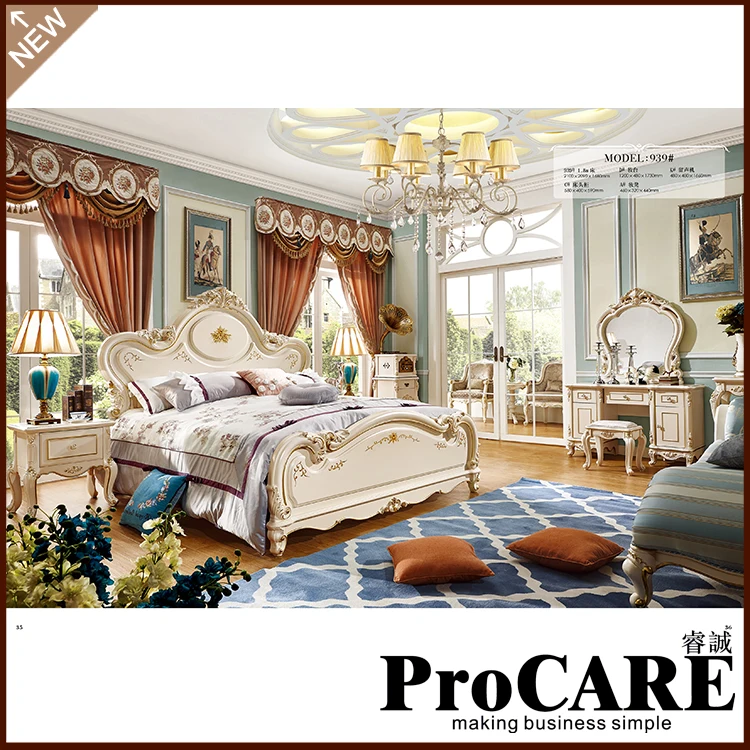 سرير خشبي بتصميم بسيط الجمال غرفة نوم مقابض لقطع الأثاث