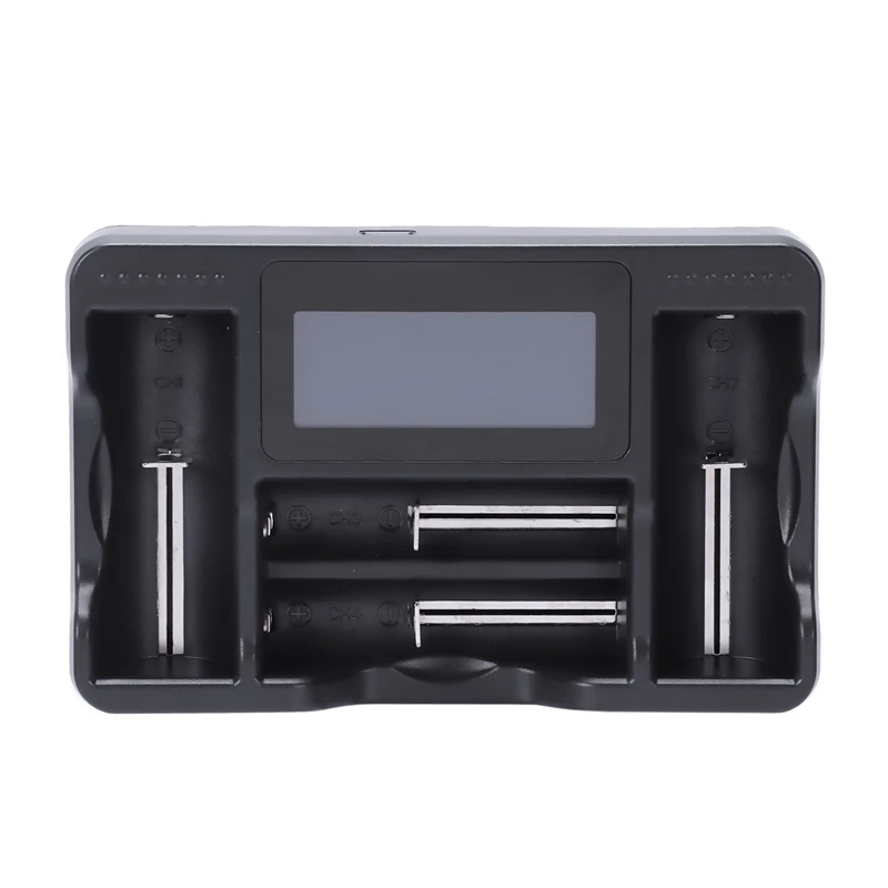 Universal 18650 26650 Battery Charger 4 Slot Lcd Display Charger Micro Usb Interface Lithium E Cigarette