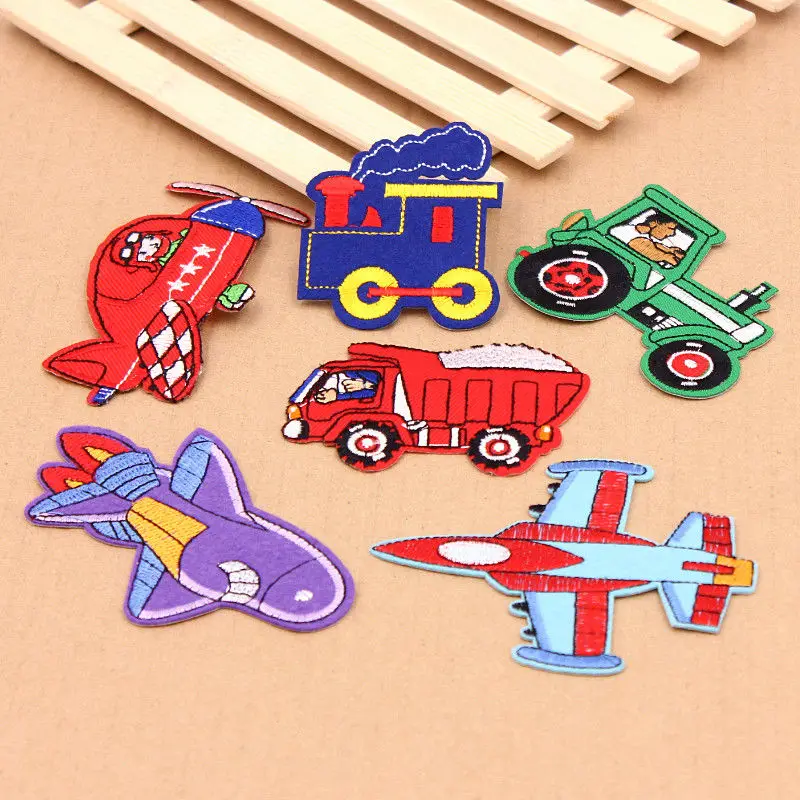 

2Pcs Applique Cartoon Patches for Clothing Stripes on Clothes Embroidered Children Stickers for Clothes Patch Crown Badges