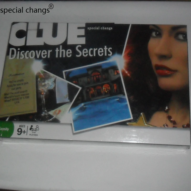 Популярная игра Cluedo Suspect Clue Откройте для себя тайну, содержит английские инструкции, ДЕТЕКТИВНАЯ ИГРА для семьи и вечерние