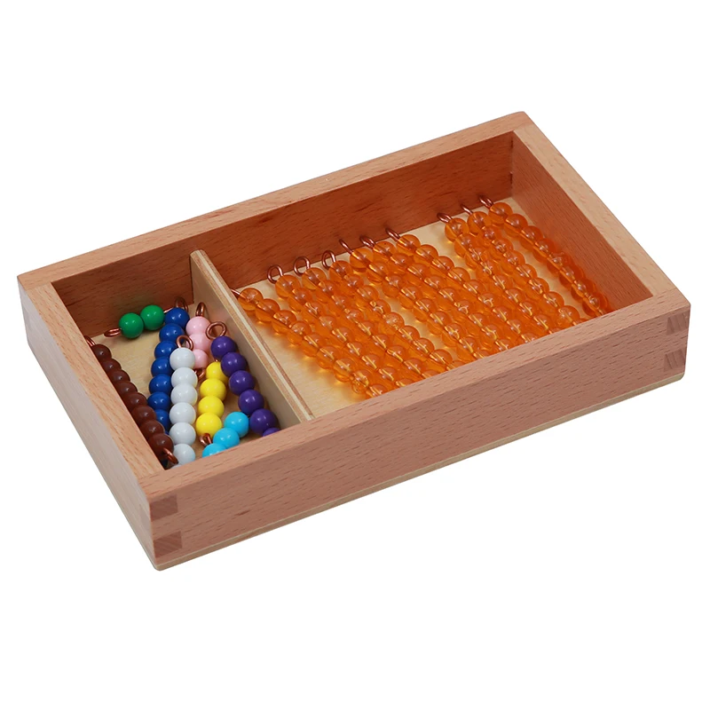  Montessori Math Teens and Tens Seguin Board with Bead Bars Wood Toys Early Childhood Education Pres