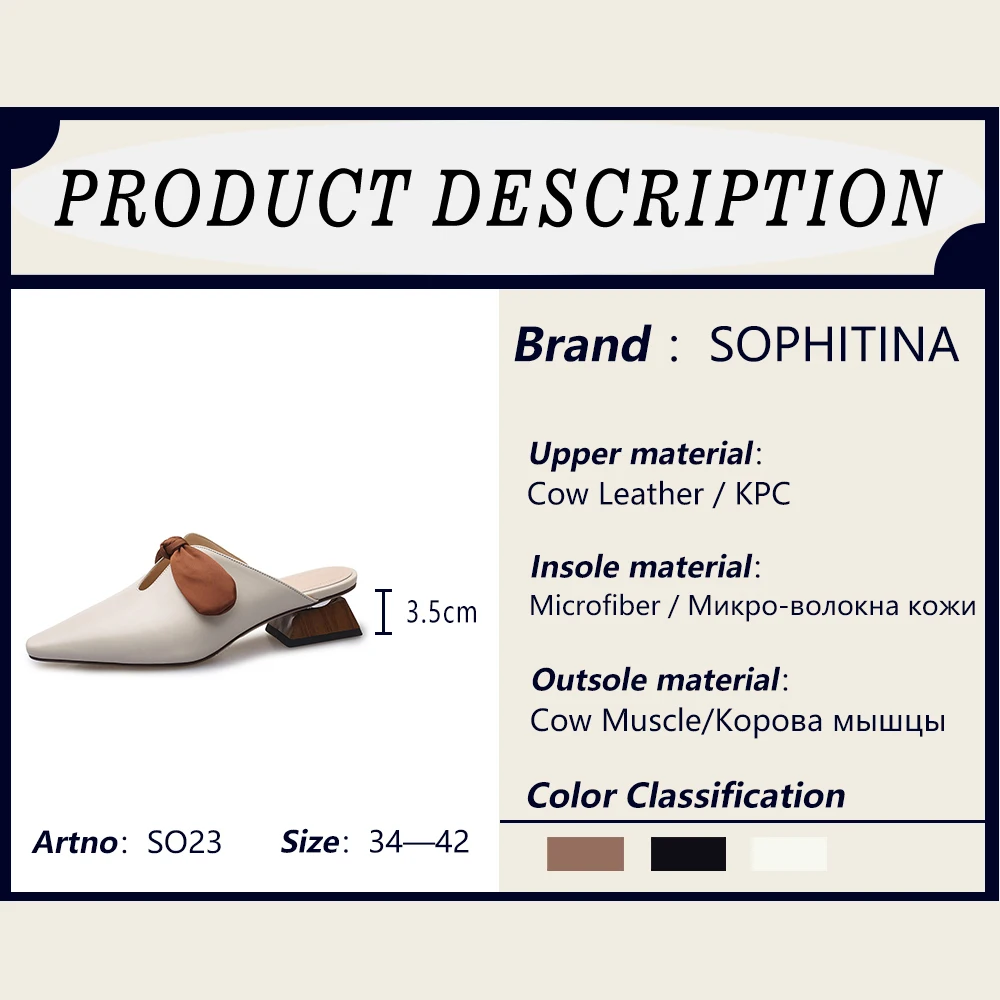 SOPHITINA/Новые женские сабо на лето 2019г. Модные босоножки из высококачественной