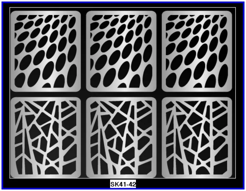 6 шт./лот Vinyls полый трафарет для ногтей неправильной формы многоразовый для маникюра наклейки штамповка шаблон для ногтей Наклейка SK01-48
