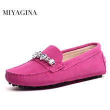 MIYAGINA Hohe Qualität aus echtem leder frauen schuhe Weiblichen Casual Mode Wohnungen Frühling Herbst fahren schuhe frauen leder loafer