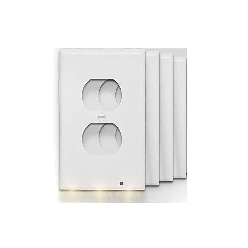 

2017 new Light Switch Cover Outlet Coverplate With LED Night Lights, White Duplex