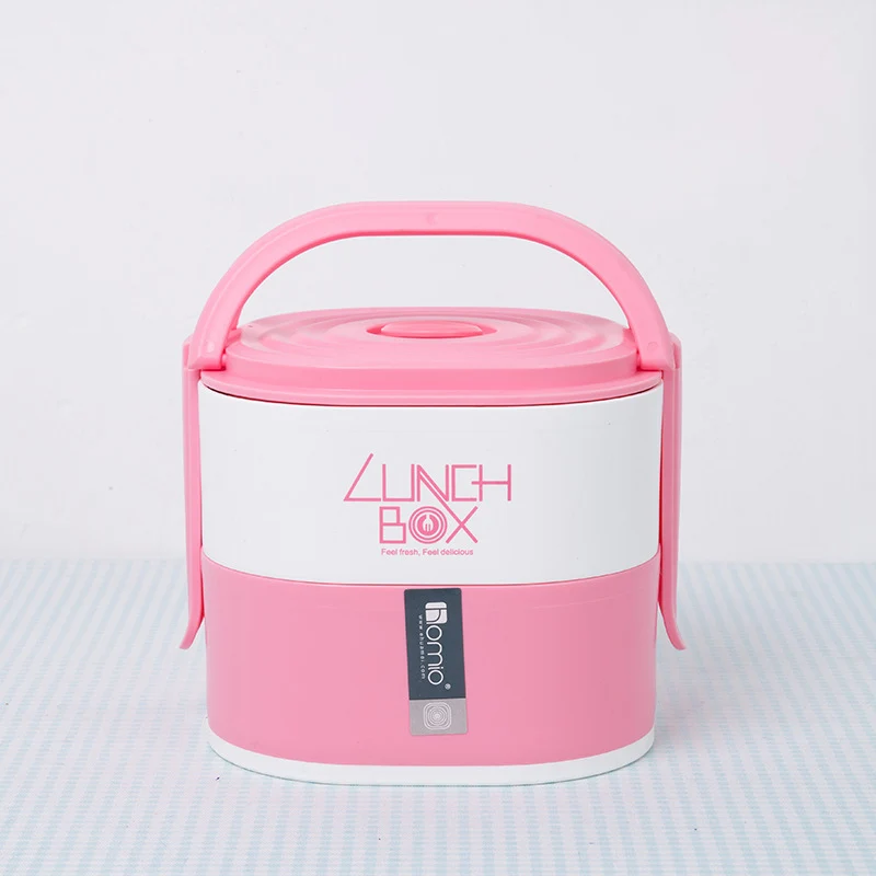 Baispo Microwavable Ланч-бокс для детей мультфильм портативный контейнер для хранения еды BPA бесплатно ланчбокс для пикника школьников - Цвет: Pink