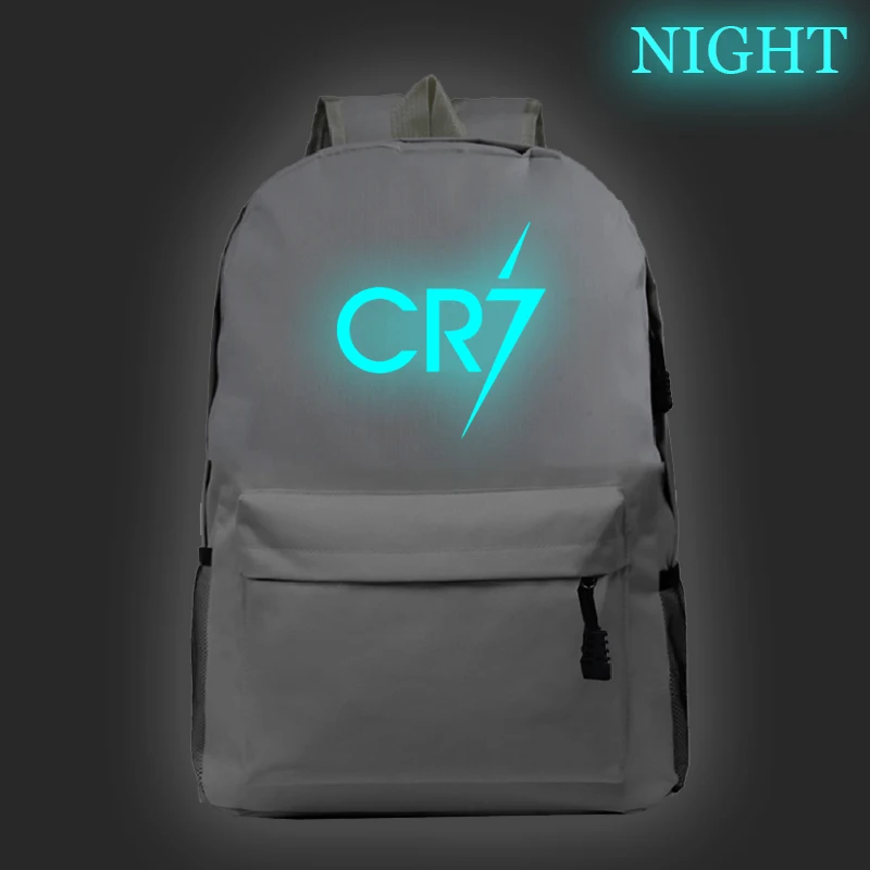 Cristiano Ronaldo CR7 рюкзак с отражающими вставками школьные сумки для мальчиков и девочек модный светящийся в темноте рюкзак для ноутбука подростковый школьный рюкзак для детей - Цвет: 11