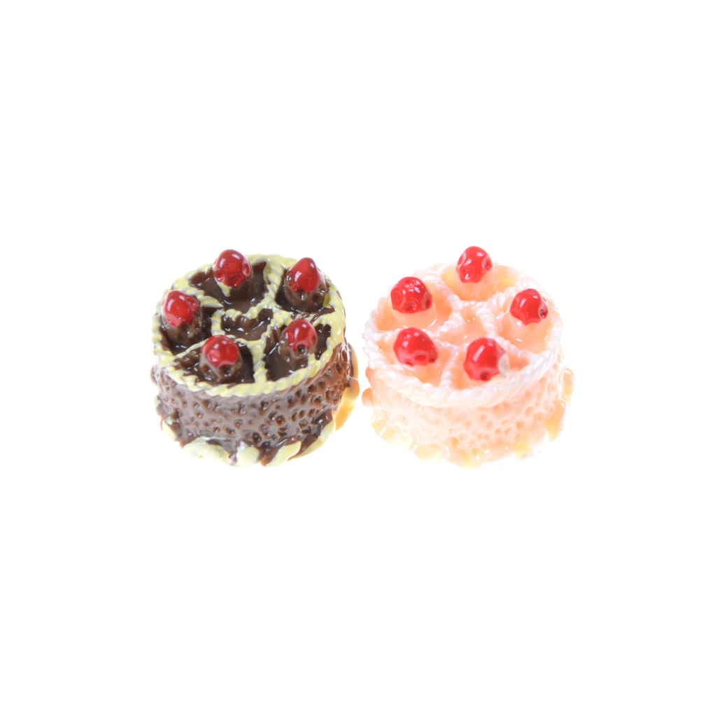 5pcs Dessert 3D Resin Cream Cakes Miniature food Dollhouse Accessories BS