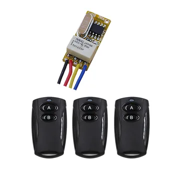 

Small Remote Relay Switch 3.6V 4.8V 5V 6V 7.4V 9V 12V Wide Voltage Mini Receiver Transmitter Normally Open Close Wireless Switch