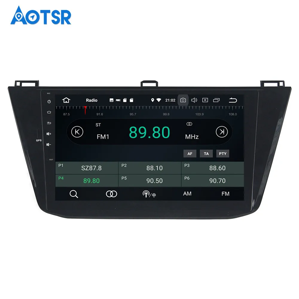 Cheap 10.1" Android 8.0 4+32G Car DVD Player GPS navigation For Volkswagen Tiguan 2015-2018 head unit multimedia player tape recorder 8