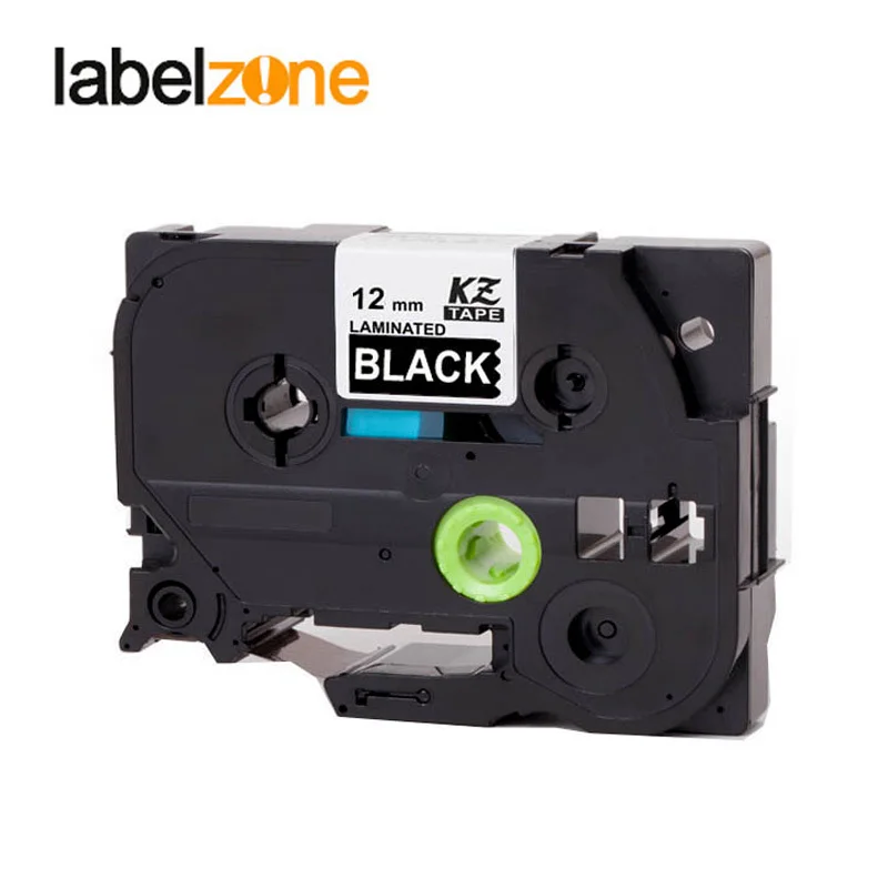

White on black 12mm Tze335 Compatible Brother p-touch label printer Refill Label Tape Tze-335 tz-335 tze tz 335 tz335 ribbon