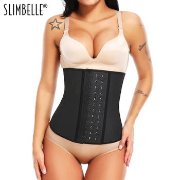 

Corset Body Shaper 100% Latex Waist Trainer Underbust Tummy Waist Cincher Slimming Briefs Belt Shapewear Women