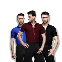 Новинка года; Лидер продаж; рубашки для латинских танцев с короткими рукавами для взрослых мальчиков; современный танец; Румба ча-ча Самба; рубашка для бальных танцев