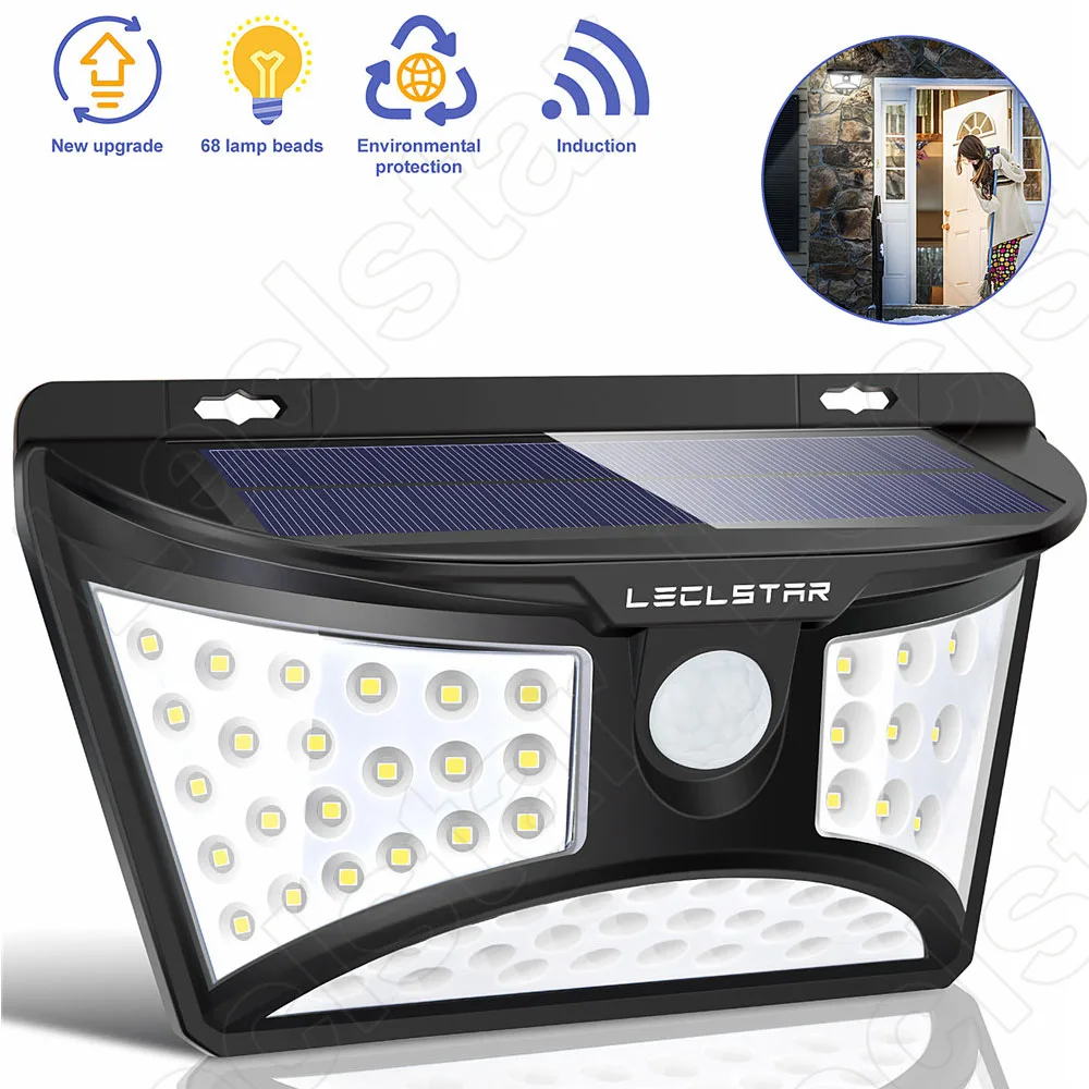 

Solar Led Garden Lights Waterproof Outdoor Decorative Wireless Solar Powered LED Lawn Lamps Motion Sensor Fence Wall Yard Light