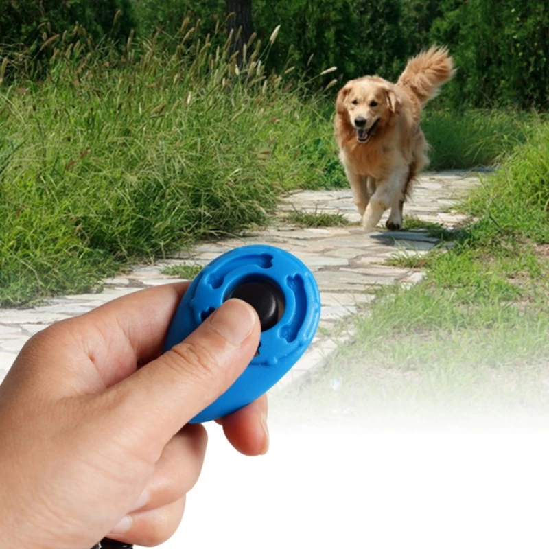Кинологический Свистки пэт-clicker подготовки+ шнурки набор Pet Дрессура собак продукции 4 цвета