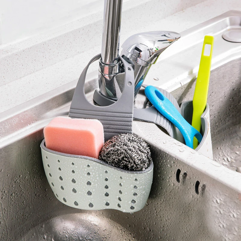 

Kitchen Bathroom Sink Sponge Pendant Creative Double Pool Storage Basket Drain Basket Multipurpose Kitchen