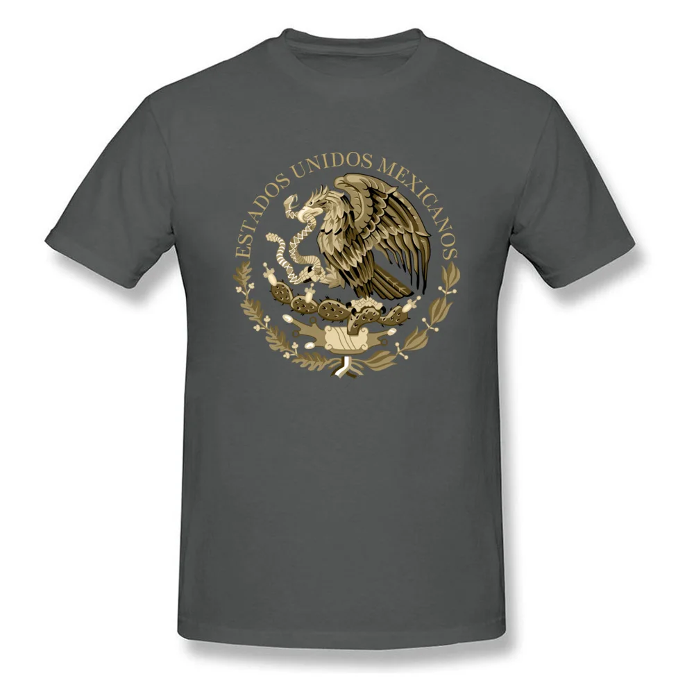 Mexico flag seal in sepia Top T-shirts 2018 New Short Sleeve Classic Cotton Fabric Crewneck Men T Shirt Tops Shirts Lovers Day Mexico flag seal in sepia carbon