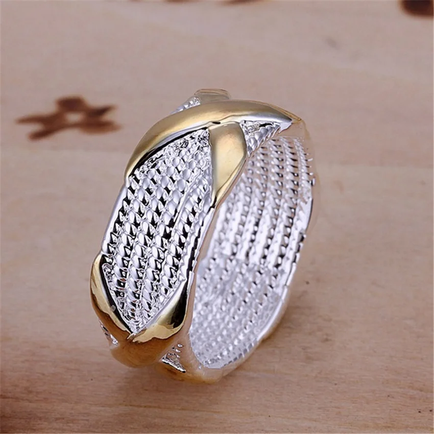 

Wholesale silver color rings fashion jewelry women men cute wedding party Free shipping Gold color Ring Jewelry R013