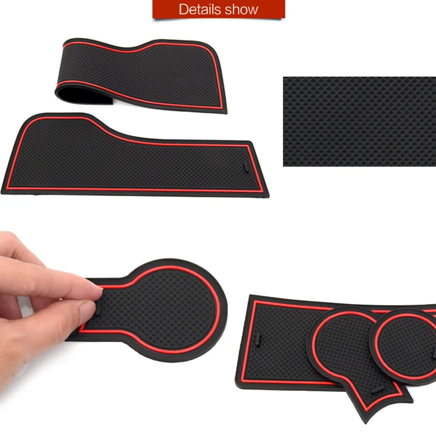 EVO Anti-Dirty Pad For Mitsubishi Lancer 2008- Ralliart EVO X Galant Fortis EX Door Groove Gate Slot Coaster Anti-Slip Mat