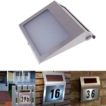 

Led Solar Light Doorplate Wall Lamp Waterproof IP65 House Apartment Number Lights Garden Porch Lamps Outdoor Street Decoration