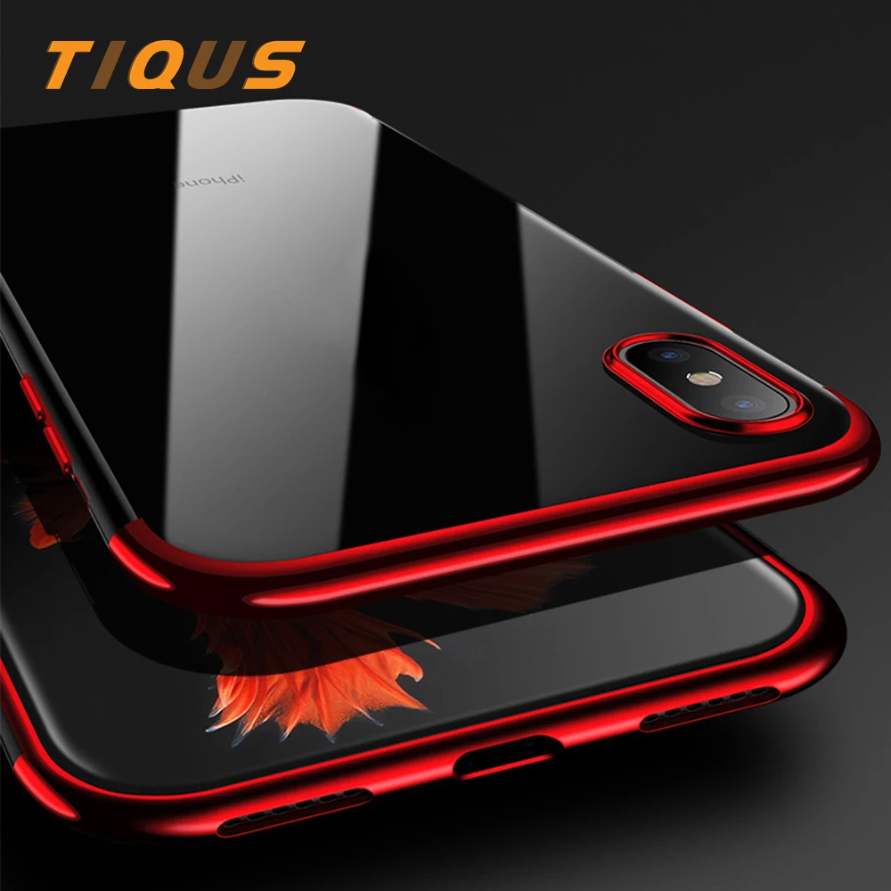 

Plating Soft TPU Case For iphone 7 Case Ultra-thin Silicone Phone Cover Cases For iphone 6 6S 7 8 Plus X Xs Max XR Phone Bags