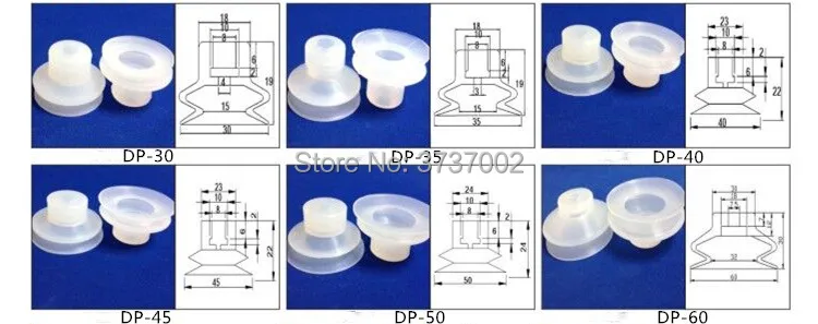 10 шт. двойной вакуумных присосках головные уборы, маленькие размеры, 5 мм Большая насадка для душа 8 мм силиконовый насосны DP 6/8/10/20-50 серии вакуумный пневматический Компоненты